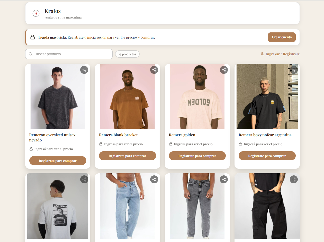 Tienda real hecha con ENDEXOR: Kratos